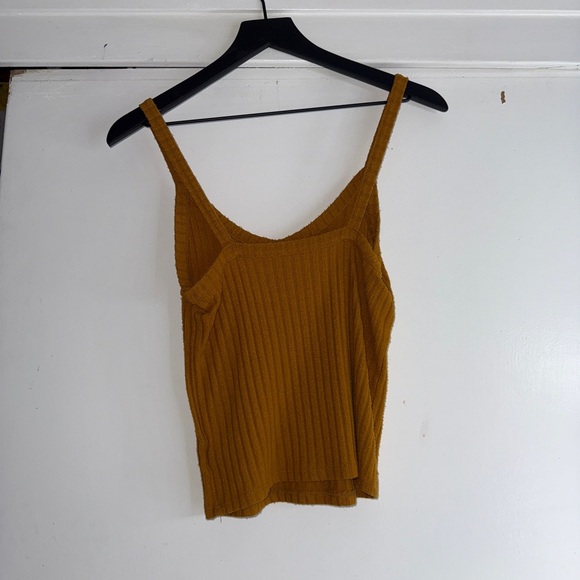 American Eagle Outfitters Yellow Ribbed Fitted Camisole - Picture 3 of 4
